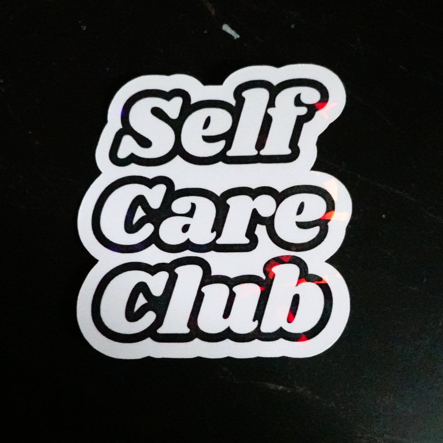 Self Care Club Holographic Sticker